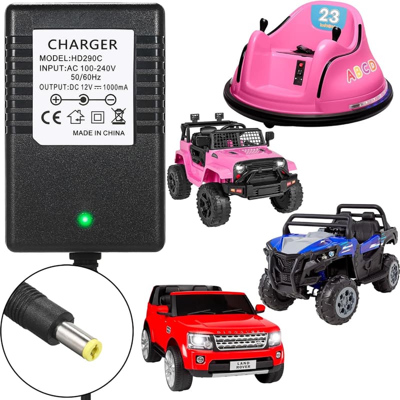 12V Battery Charger for Kids Ride-On Cars