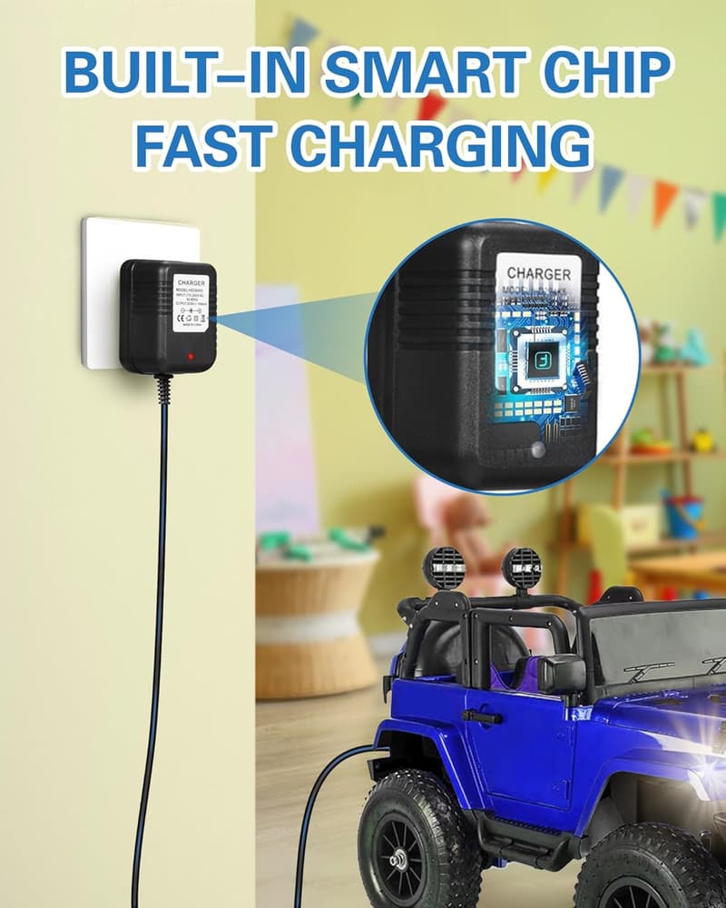 12V Charger for Kidzone Bumper Car & Ride-On Toys