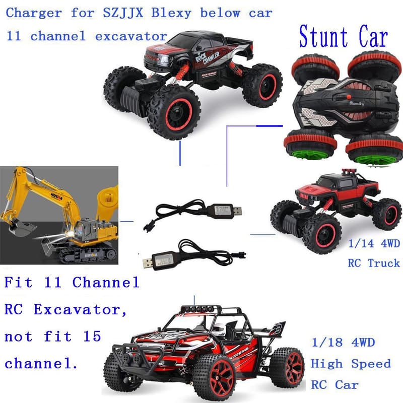 6V USB Charger Adapter for 4WD Amphibious RC Cars (2 Pack)