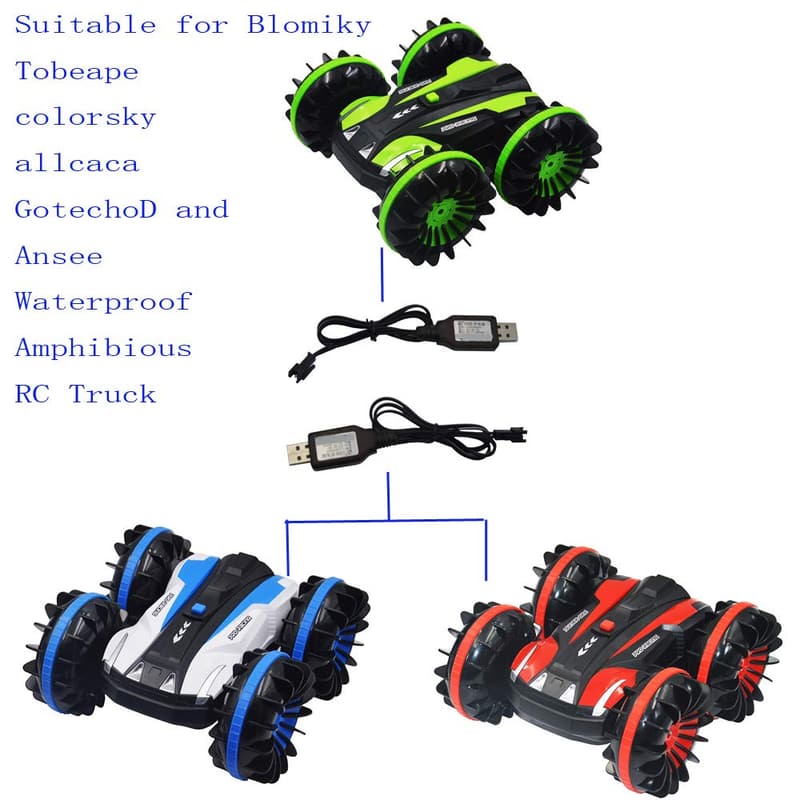 6V USB Charger Adapter for 4WD Amphibious RC Cars (2 Pack)