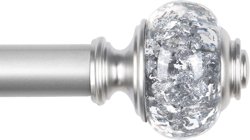 USFOOK Telescoping Curtain Rods, 32-58 Inches, Silver
