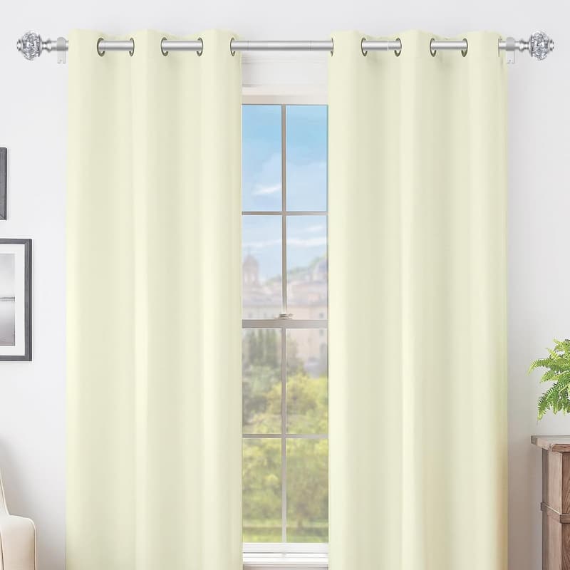 USFOOK Telescoping Curtain Rods, 32-58 Inches, Silver
