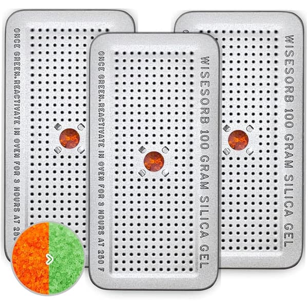 Reusable Silica Gel Dehumidifier Canister for Gun Safes (3 Pack)