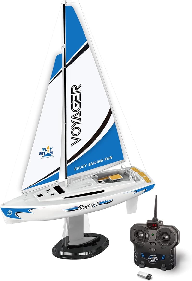 Blue Voyager 280 RC Wind-Powered Sailboat - 17.5