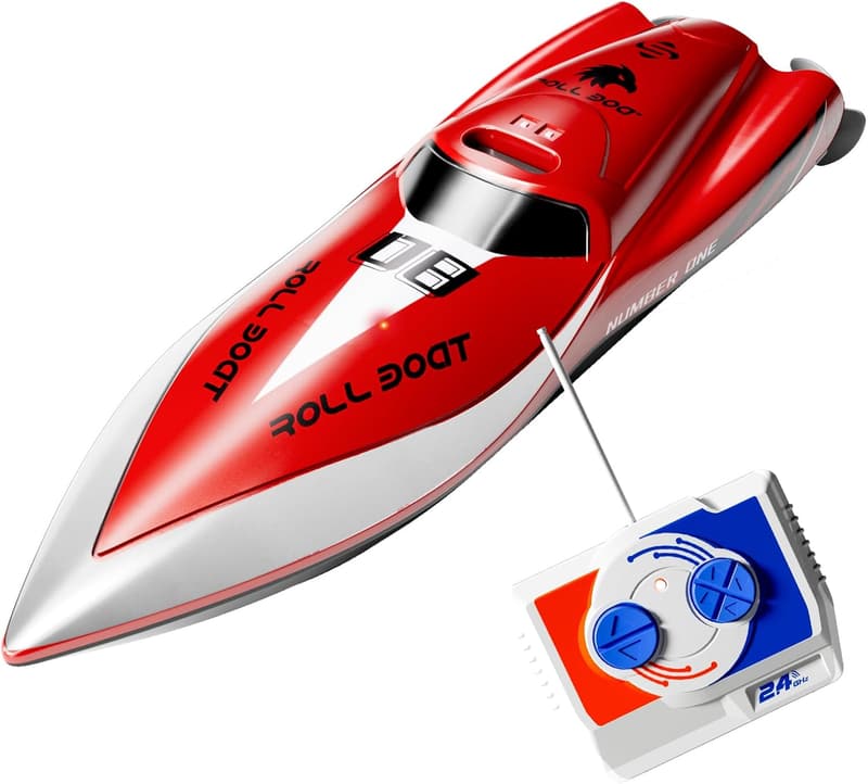 2.4GHz Remote Control Stunt Boat – Mini Toy for Kids 8-12