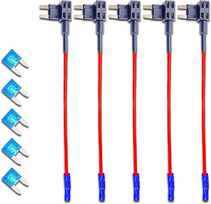 12V Car Add-a-Circuit Fuse Kit with 15A Inserts & Mini Blade Holder