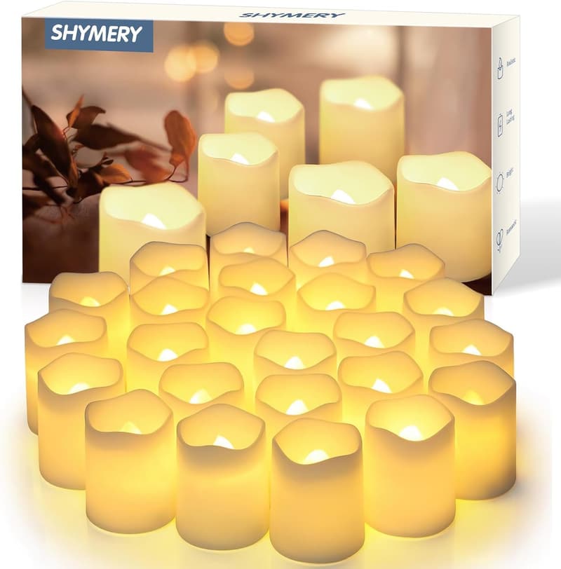 Flameless LED Tea Lights 24-Pack for Weddings & Events