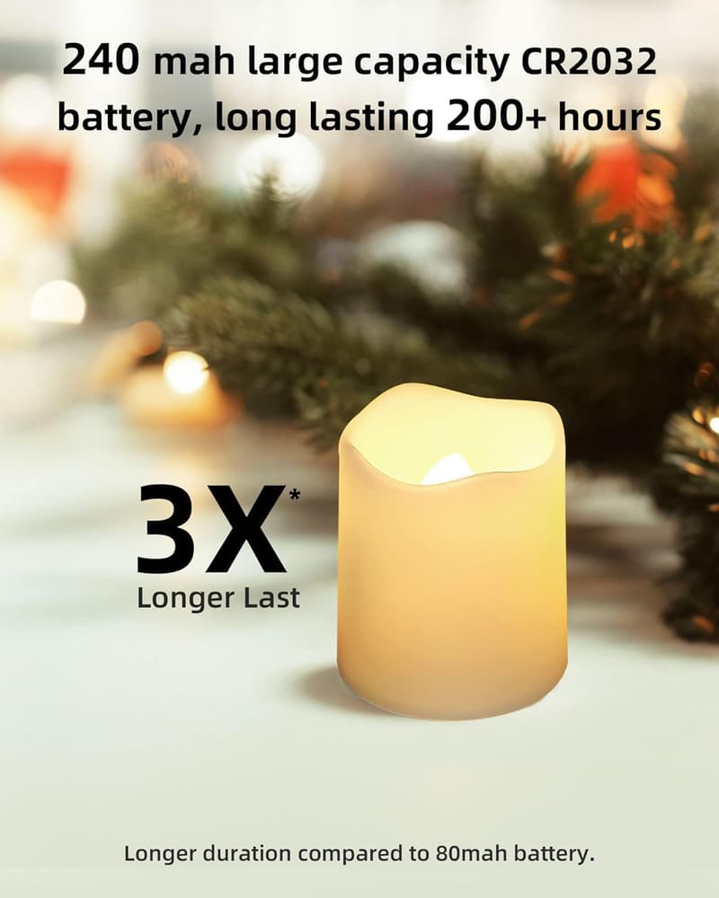 Flameless LED Tea Lights 24-Pack for Weddings & Events