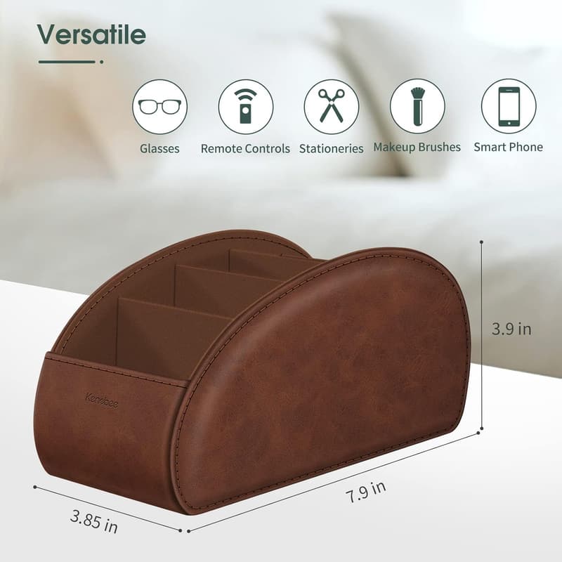 Multi-Compartment Remote Control Holder - Anti-Slip Organizer