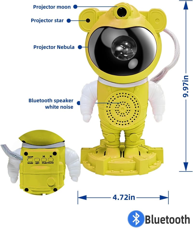 Galaxy Projector Night Light with Bluetooth Speaker and Timer