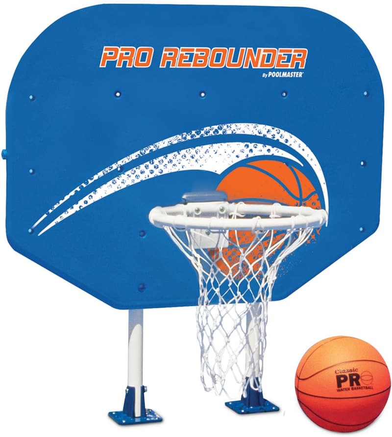 Poolside Basketball Hoop with Perma-Top Mounts for Above Ground Pools