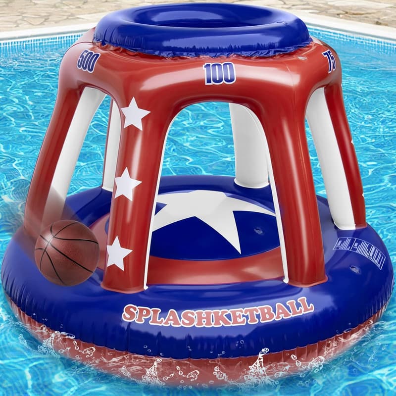 Inflatable Pool Basketball Hoop Game for Family Fun
