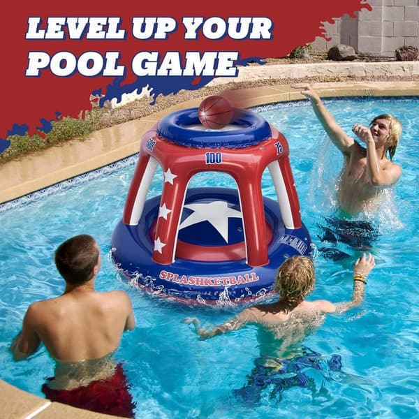 Inflatable Pool Basketball Hoop Game for Family Fun