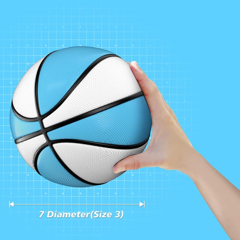 2 Pack Waterproof Pool Basketballs - Anti-Slip Grip, Size 3 & 6