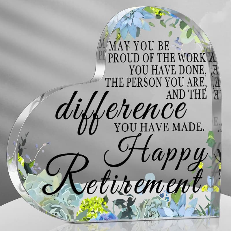 Proud Retirement Keepsake Plaque for Teachers and First Responders