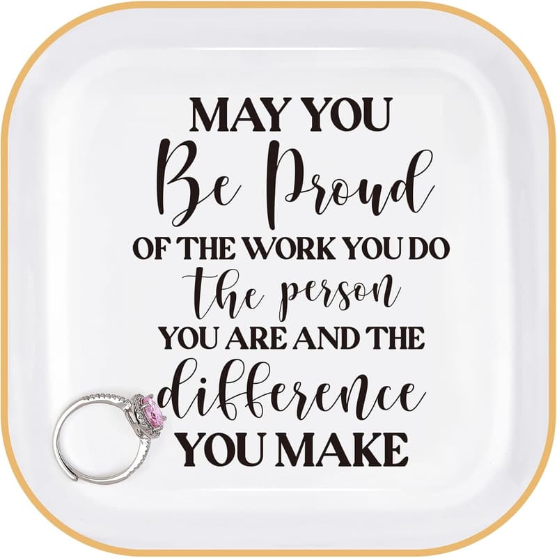 Teacher Appreciation Ceramic Trinket Dish - Inspirational Gift