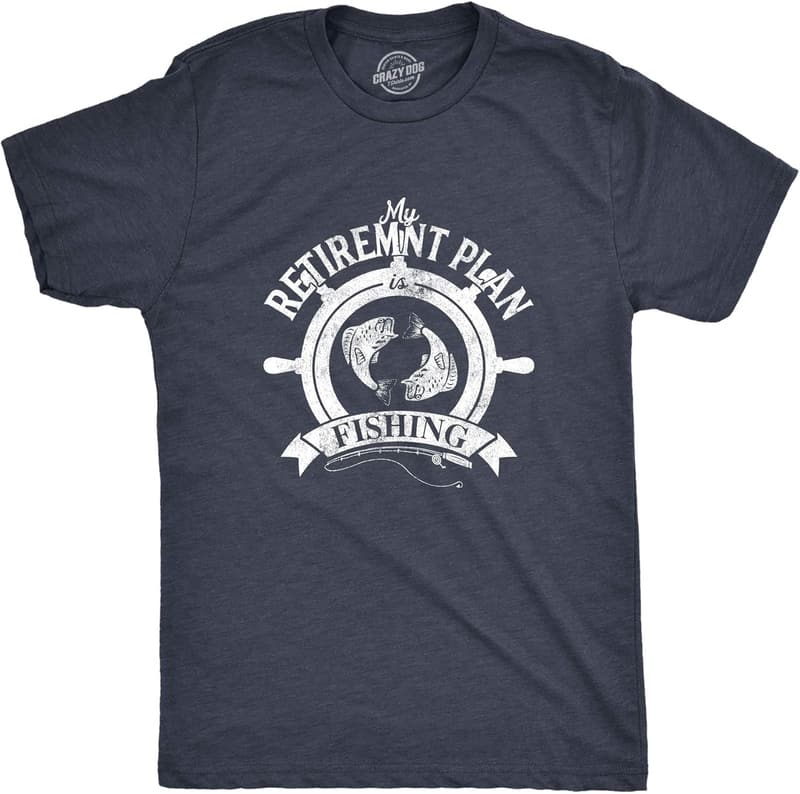 Funny Fishing Retirement T-Shirt for Men