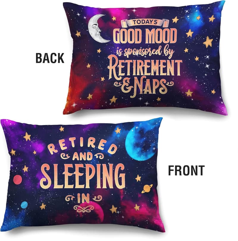 Retirement Gift - Reversible Pillow Case for Coworker or Friend