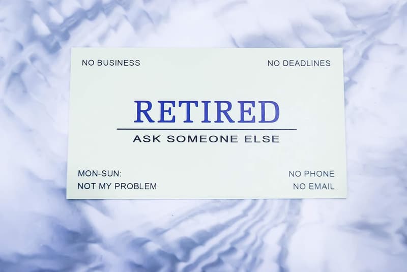 Funny Retirement Business Cards with Gold Stainless Steel Case (50-Pack)