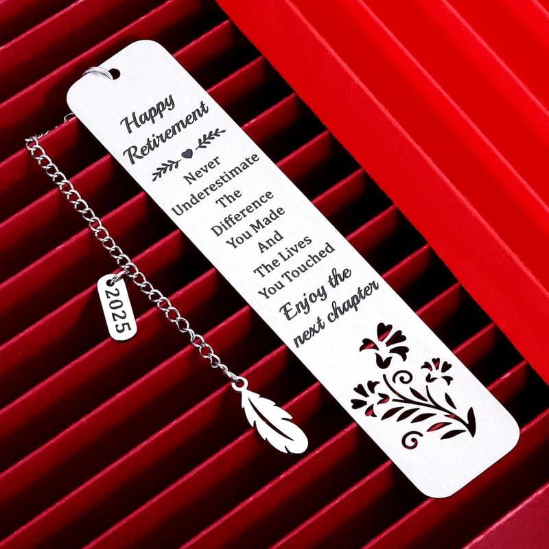 Happy Retirement Bookmark for Women and Men, 2025