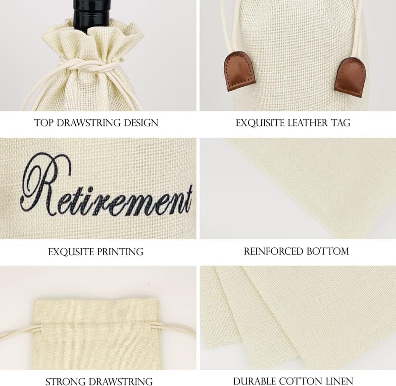 Retirement Wine Gift Bag - Trendy Farewell Present for Colleagues