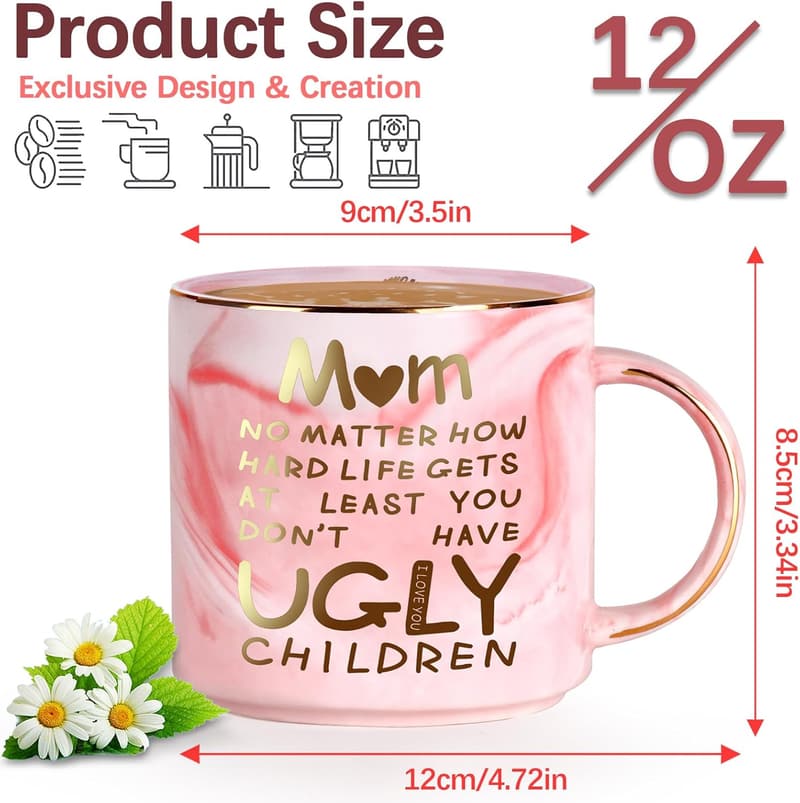 Funny 12oz Coffee Mug for Mom - Unique Birthday & Mother's Day Gift