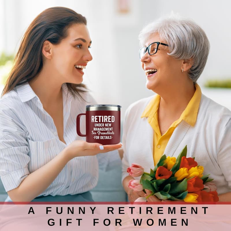 Happy Retirement Coffee Mug for Women - 14 oz