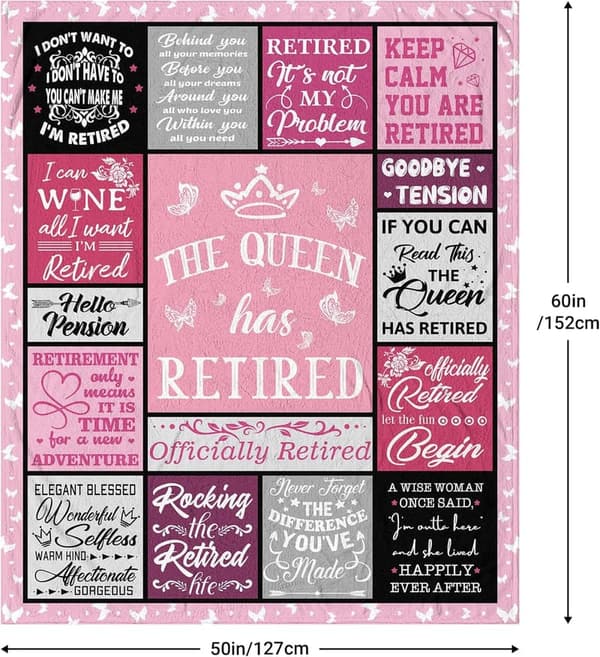 2025 Retirement Blanket Gift for Coworkers - 60