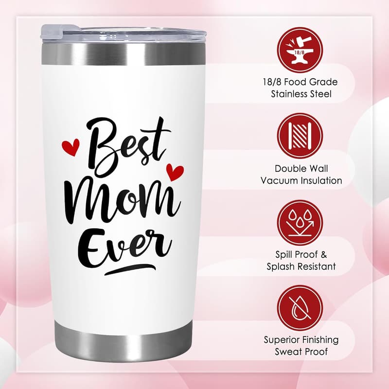 Mom Birthday Gift - 20 oz Stainless Steel Insulated Tumbler