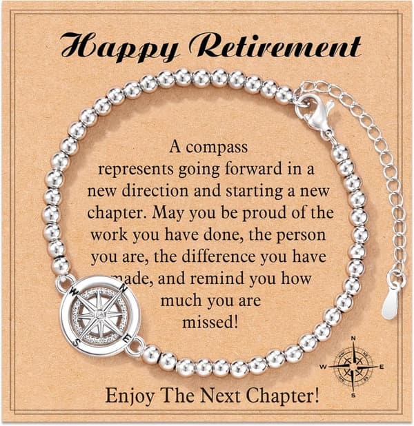 2025 Farewell Compass Bracelet for Women Coworkers