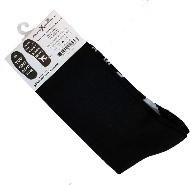 Aviation-Themed Premium Dress Socks for Pilots