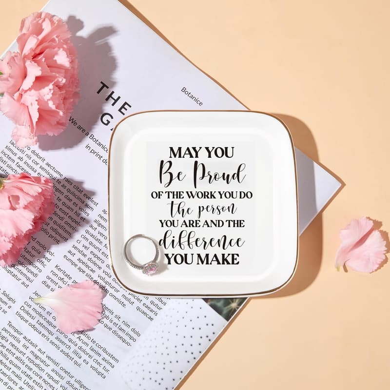 Teacher Appreciation Ceramic Trinket Dish - Inspirational Gift