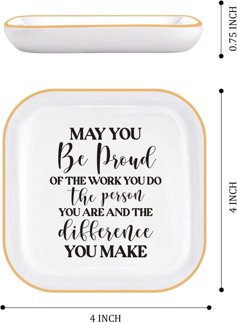 Teacher Appreciation Ceramic Trinket Dish - Inspirational Gift