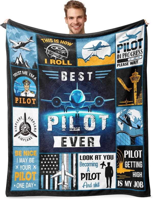 Aviation Throw Blanket for Men - Unique 60