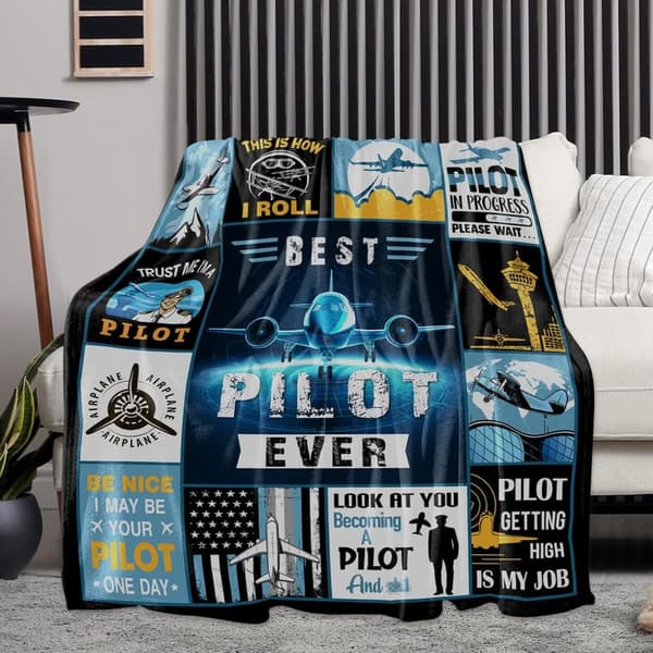 Aviation Throw Blanket for Men - Unique 60
