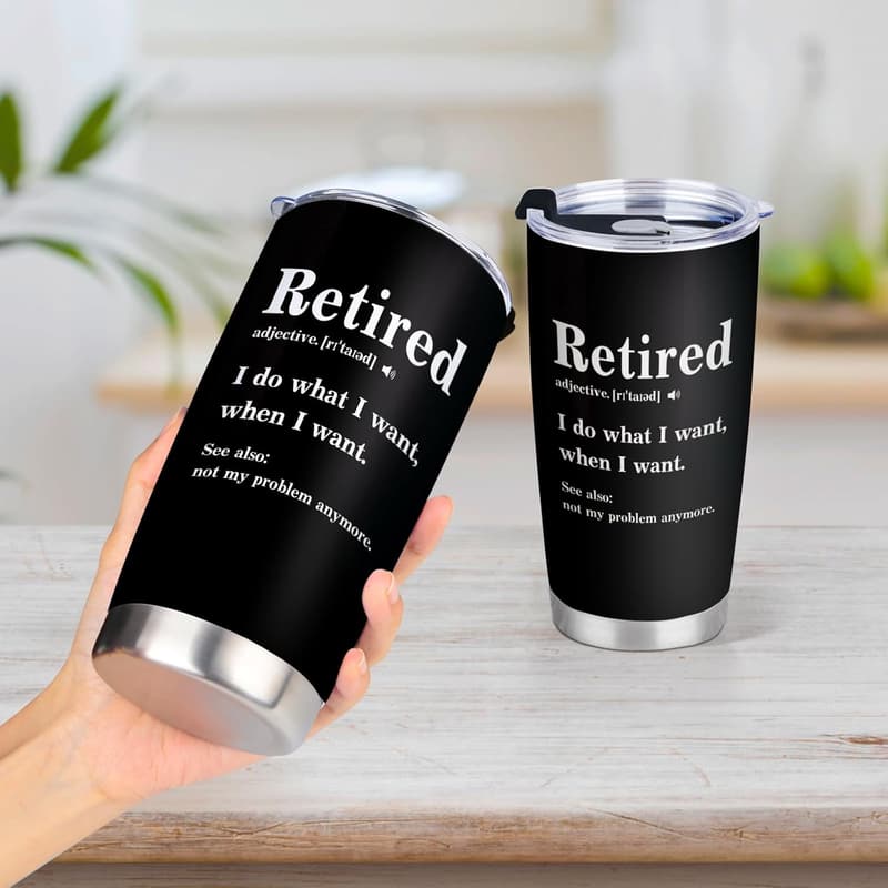 Happy Retirement 20 Oz Stainless Steel Tumbler for Him/Her