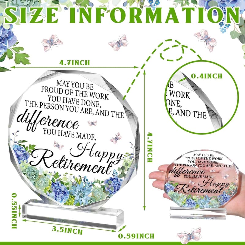 Retirement Keepsake Plaque for Teachers and First Responders