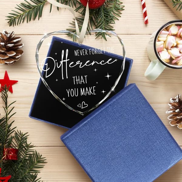 Thank You Glass Ornament Keepsake for Women - Retirement Gift