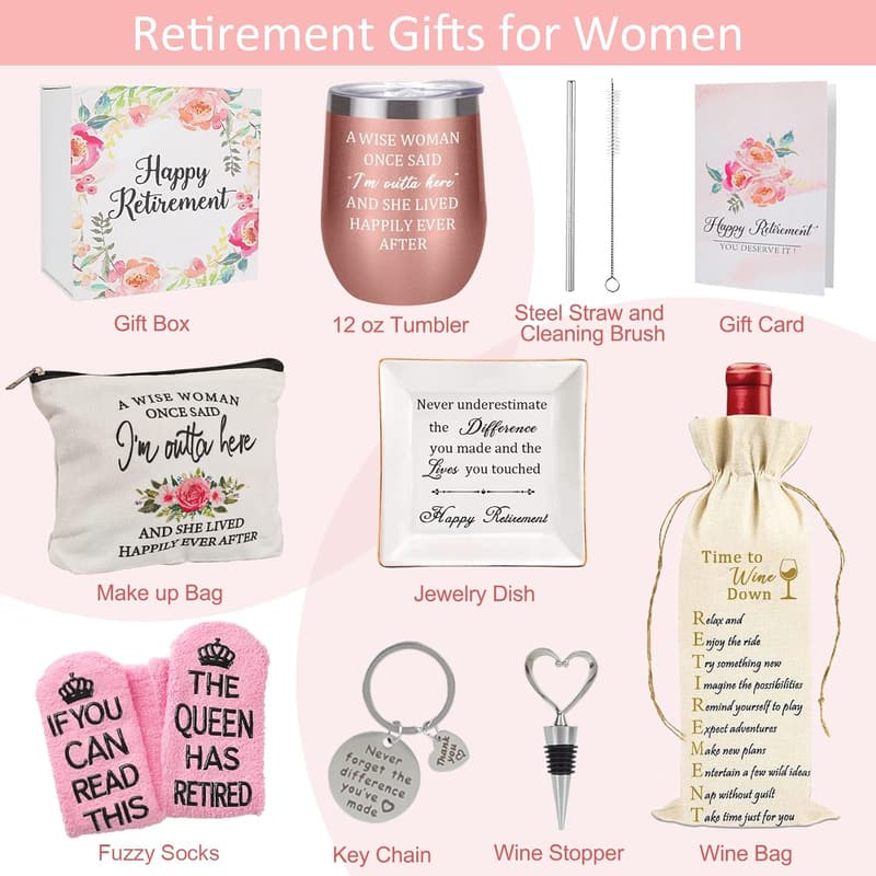 2025 Retirement Gift Basket for Women - 12-Piece Set