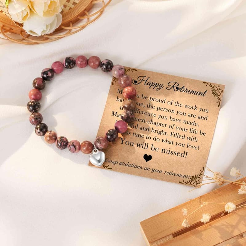 Thank You Gift: Natural Stone Beaded Bracelet for Women