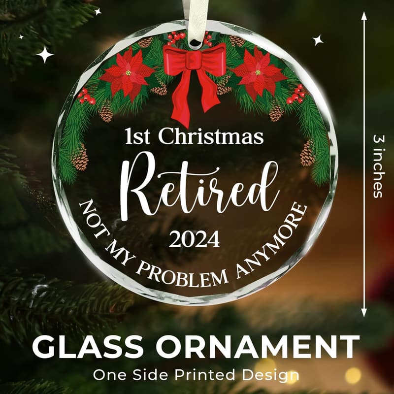 Funny Retirement Ornament - Unique Christmas Decor for Women