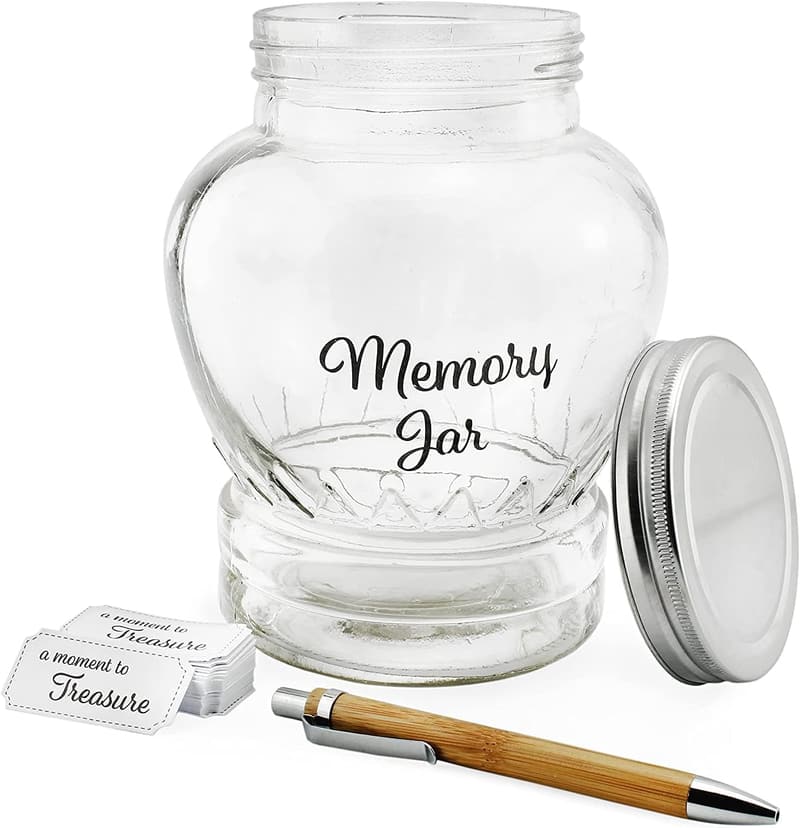 Memory Jar Keepsake Gift with 200 Write-On Tickets
