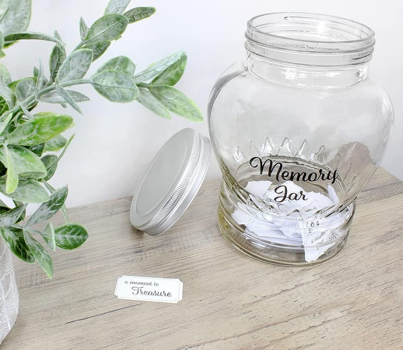 Memory Jar Keepsake Gift with 200 Write-On Tickets