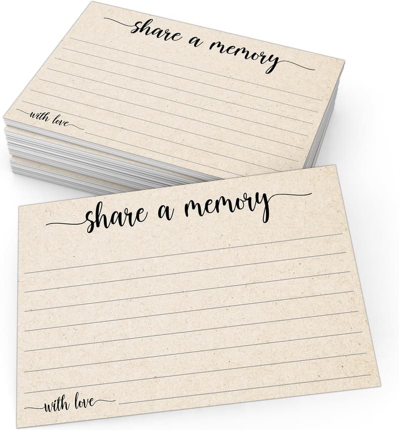 Celebration Memory Cards - 4x6 Kraft, Set of 50