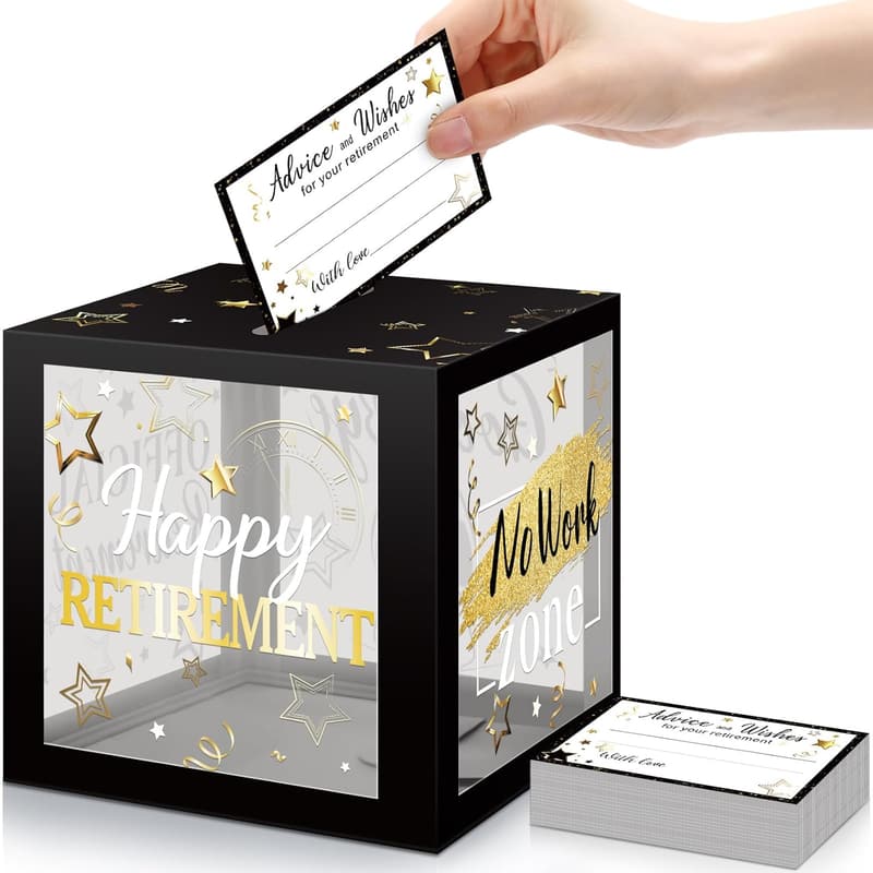 Retirement Party Card Box Set - 51 Pcs Well Wishes & Advice