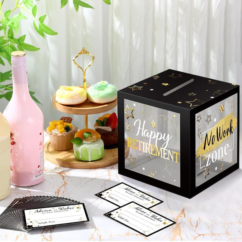 Retirement Party Card Box Set - 51 Pcs Well Wishes & Advice