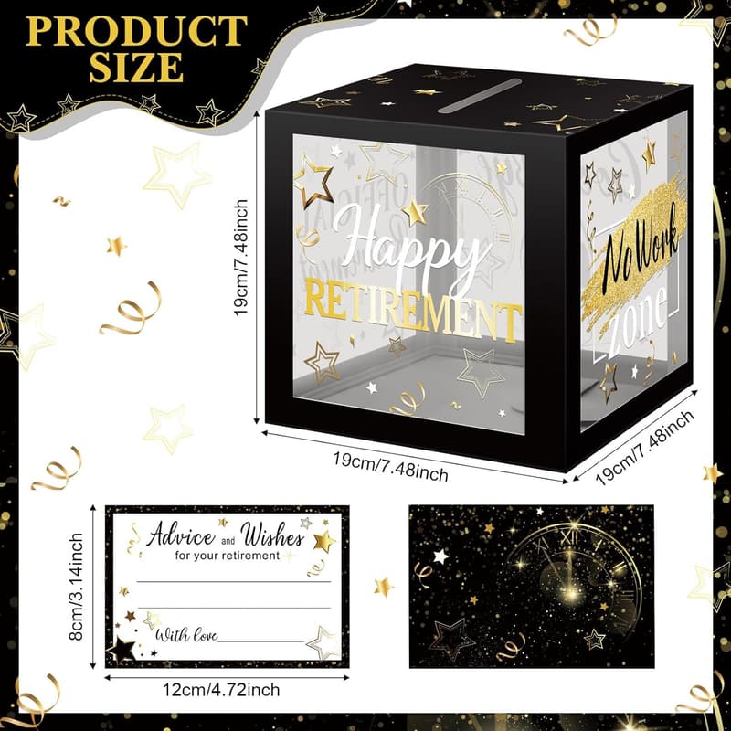 Retirement Party Card Box Set - 51 Pcs Well Wishes & Advice