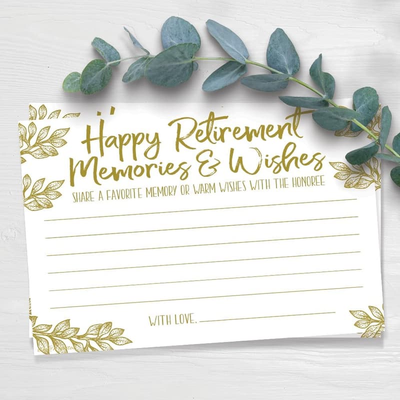 Retirement Wishes Cards (50 Count) - Party Activity