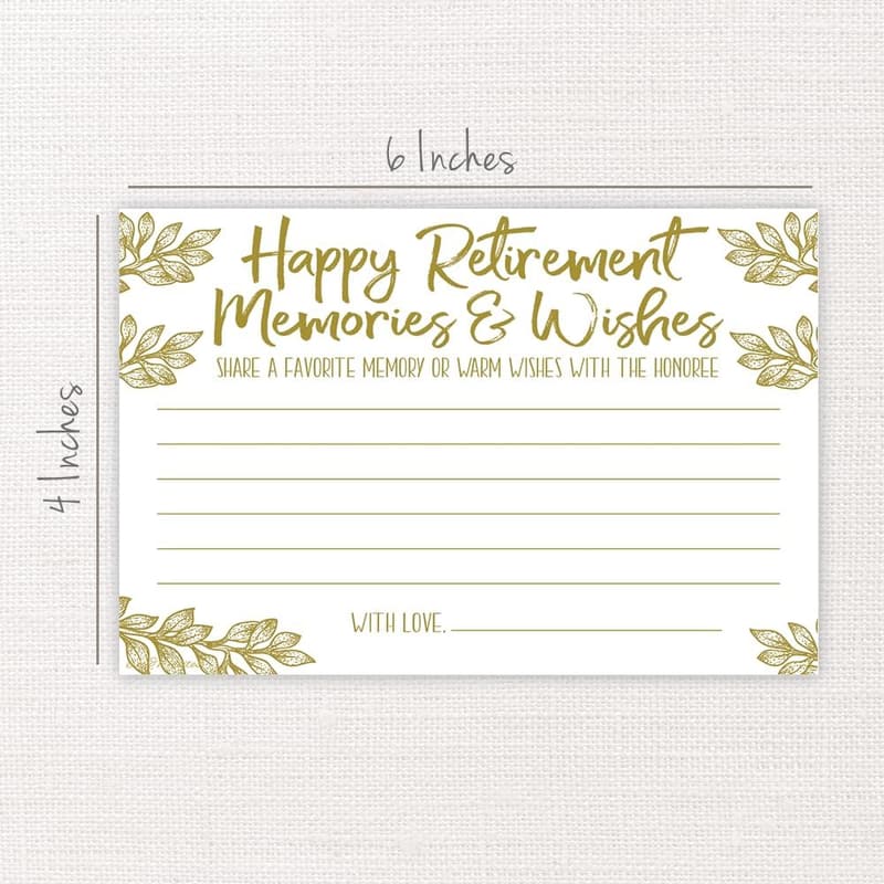 Retirement Wishes Cards (50 Count) - Party Activity