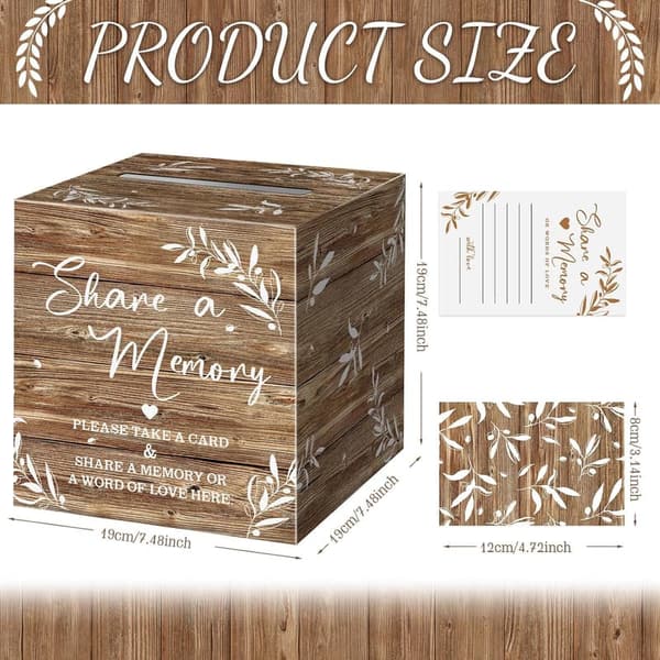 Memory Cards for Collection - 50 Pcs (Wood Color)